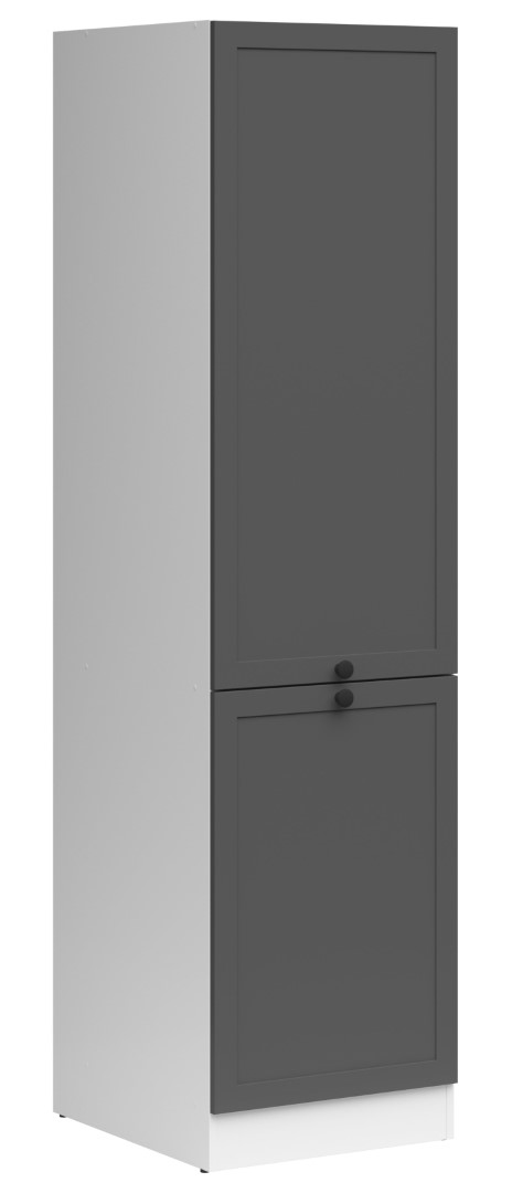 Augsts virtuves skapis, labā kolonna, 50x195 cm, JUNONA LINE, balts/grafīts