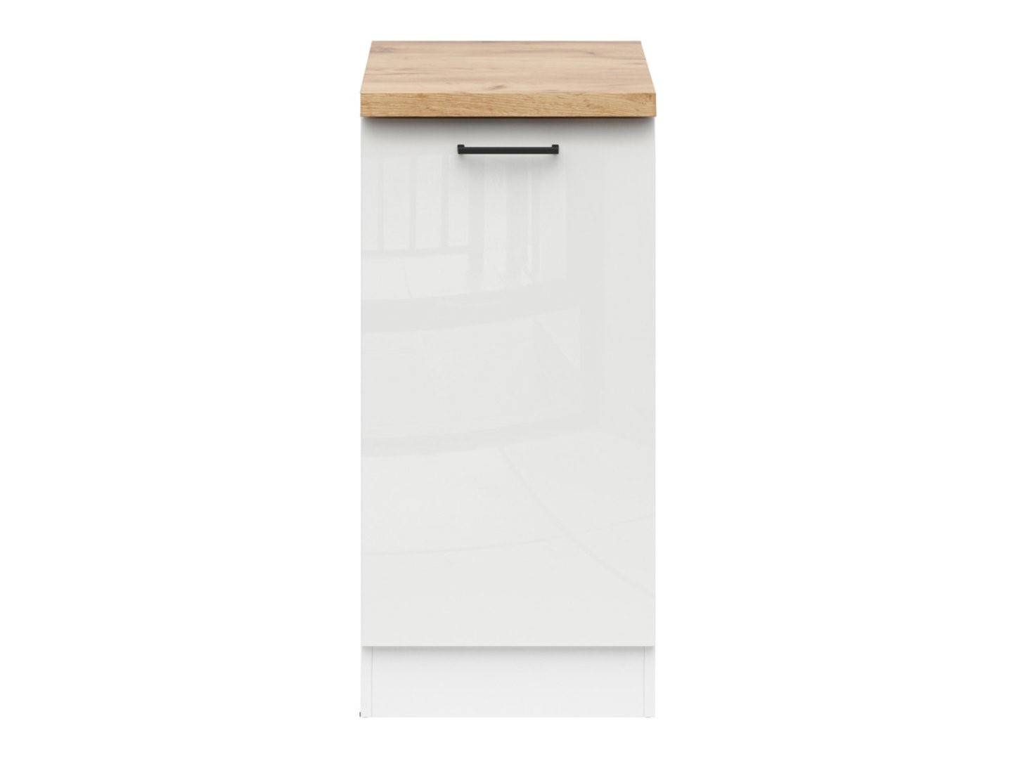 Kreisais skapītis ar galda virsmu 40x86 cm JUNONA LINE balts/krīta spīdums