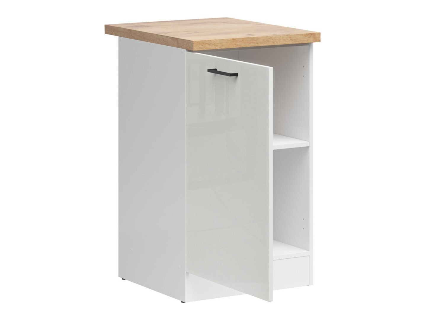 Kreisais skapītis ar galda virsmu 50x86 cm JUNONA LINE balts/krīta spīdums — изображение 3
