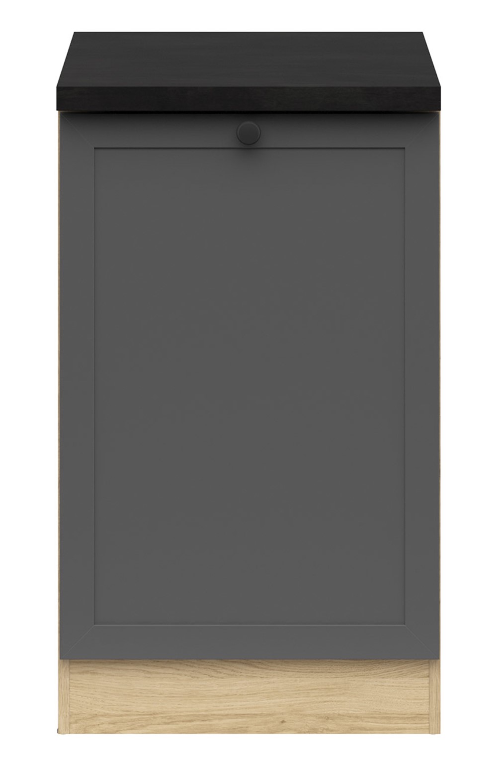 Kreisais skapis ar galda virsmu 50x86 cm JUNONA LINE Bernstein ozols/grafīts — 2 attēls