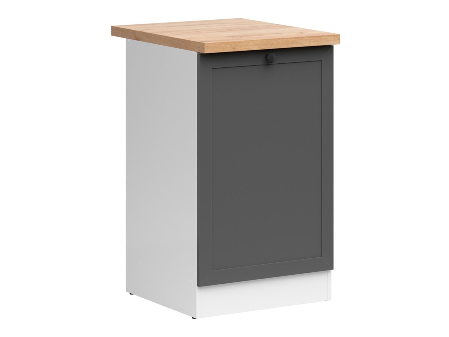 Kreisais skapis ar galda virsmu 50x86 cm JUNONA LINE balts/grafīts