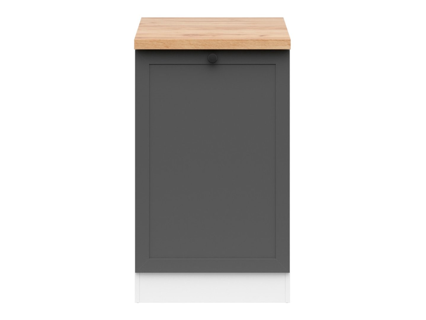 Kreisais skapis ar galda virsmu 50x86 cm JUNONA LINE balts/grafīts — 2 attēls
