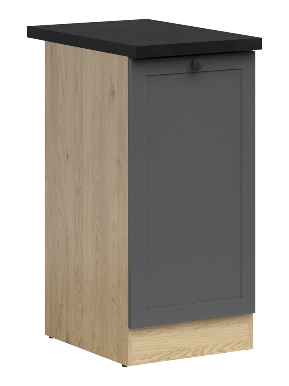 Iebūvējamais skapis labajā pusē ar galda virsmu 40x86 cm JUNONA LINE bernstein ozols/grafīts