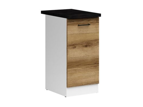 Apakšējais skapītis labajā pusē ar galda virsmu 40×86 cm JUNONA LINE baltā/gaišā Delano ozolā