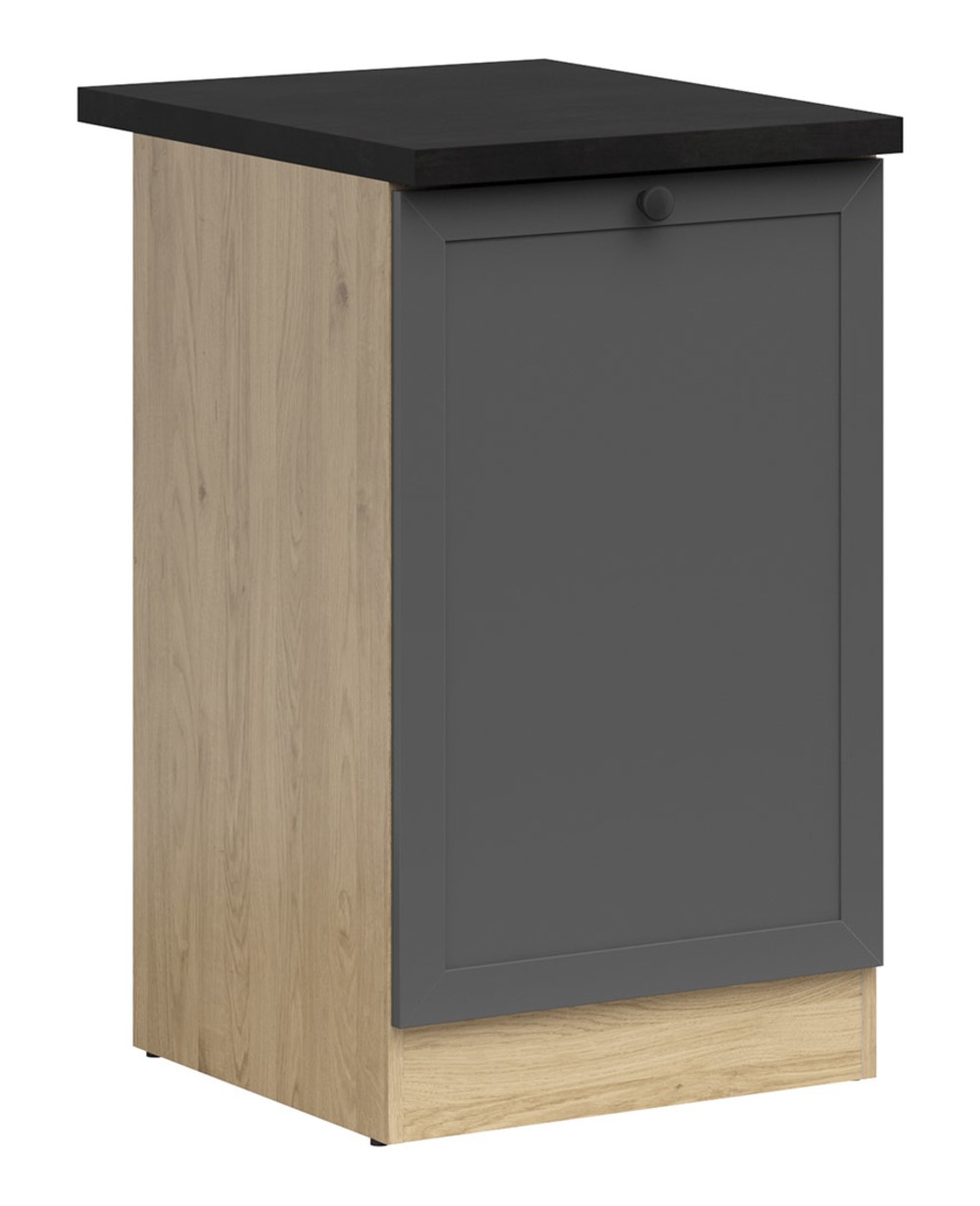 Iebūvējamais skapis labajā pusē ar galda virsmu 50x86 cm JUNONA LINE Bernstein ozols/grafīts krāsā