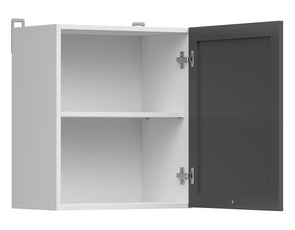 Sienas skapis 50x57 cm JUNONA LINE baltā/krīta spīdīgā krāsā — изображение 3