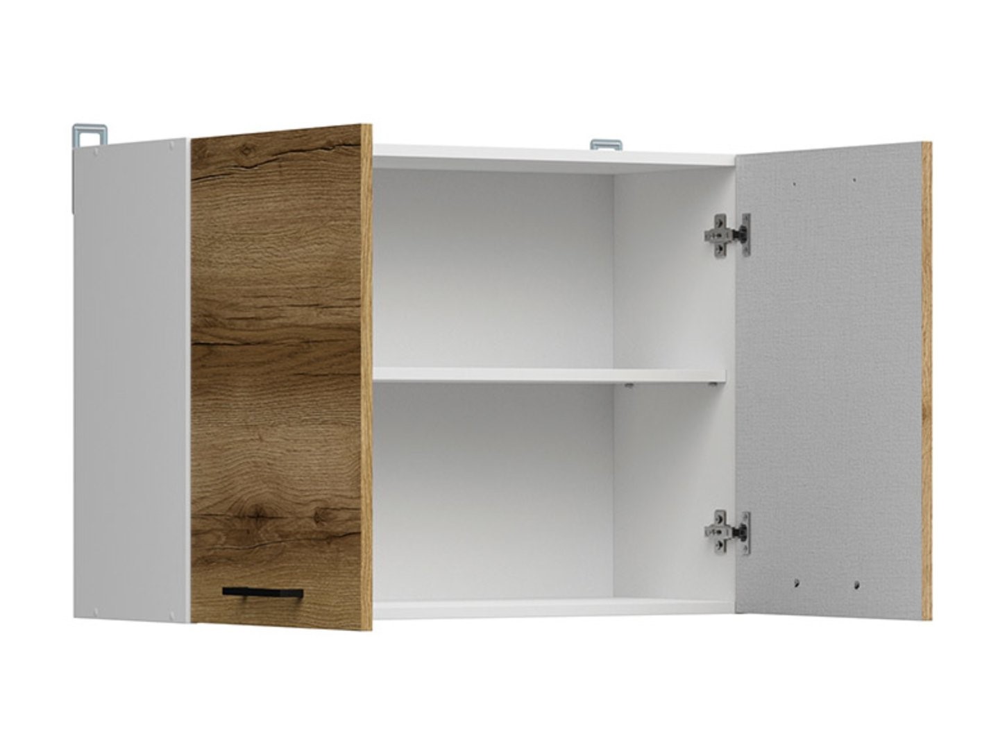 Sienas skapis 80x57 cm JUNONA LINE baltā/gaišā Delano ozolā — изображение 3