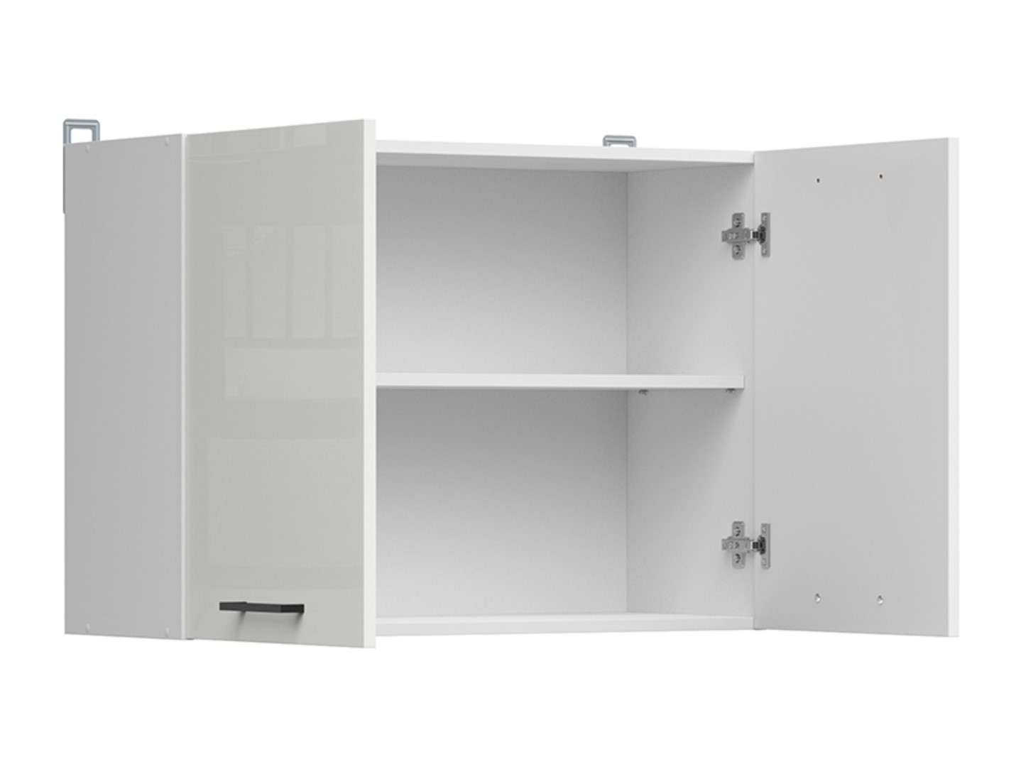 Sienas skapis 80x57 cm JUNONA LINE baltā/krīta spīdīgā krāsā — изображение 3
