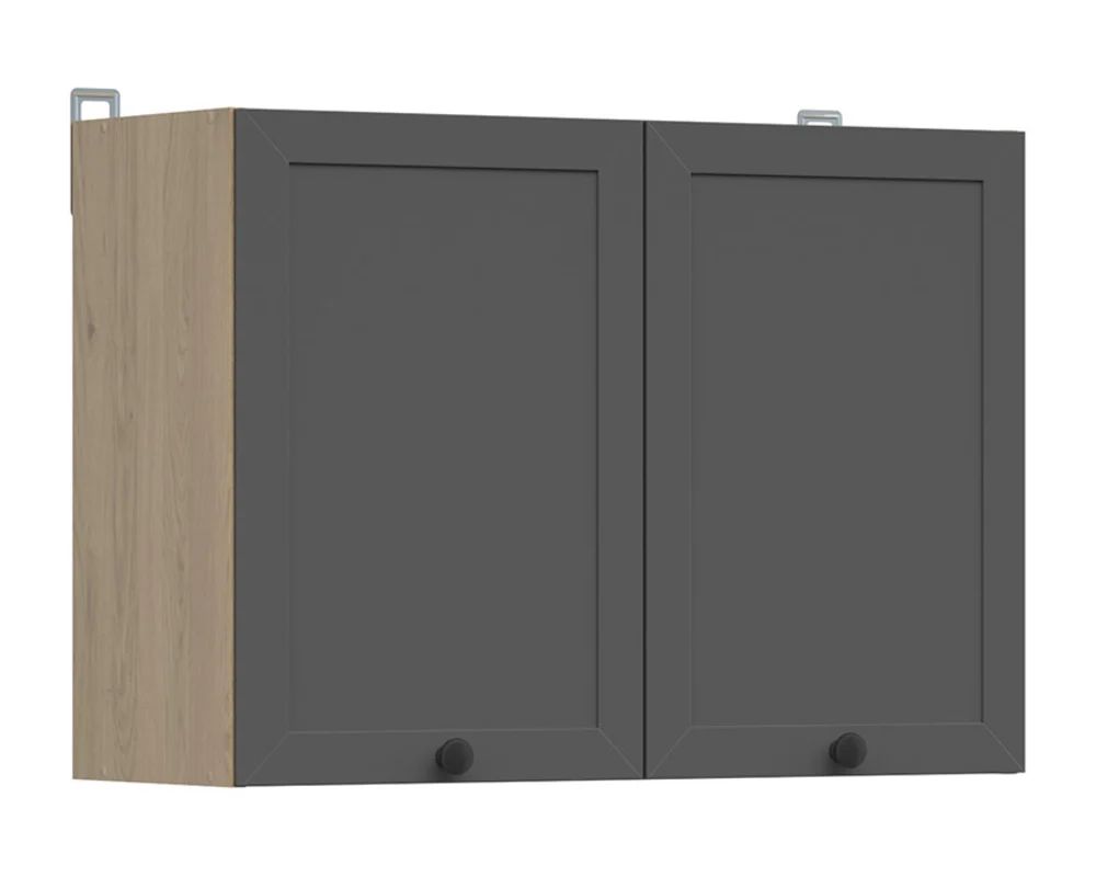 Sienas skapis 80x57 cm JUNONA LINE bernstein ozols/grafīts