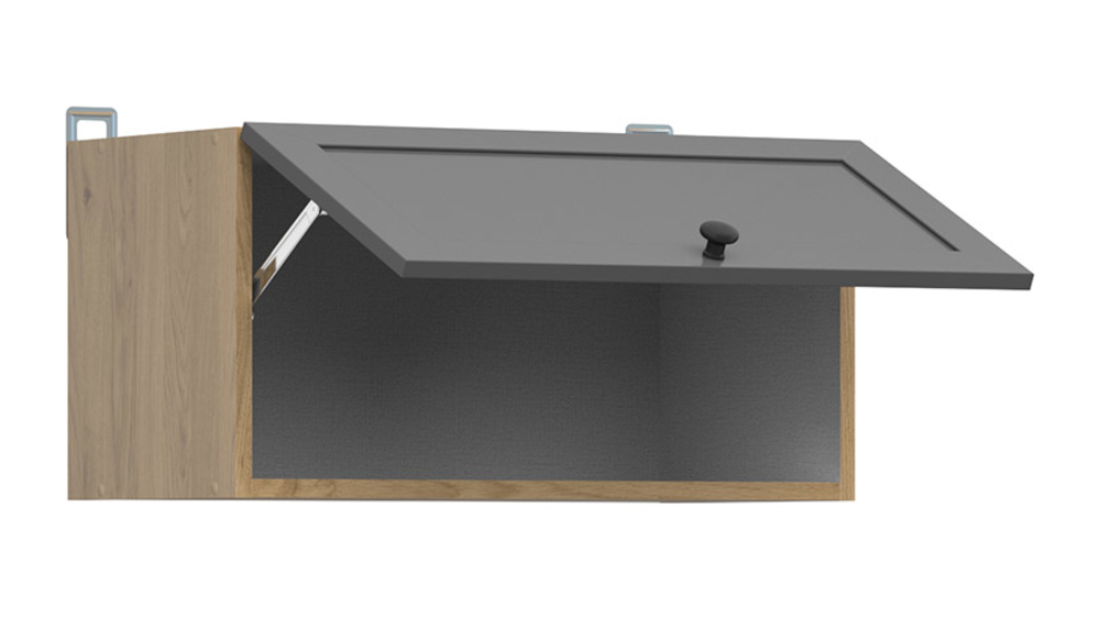 Sienas skapis ar kapuci, 60x30 cm, JUNONA LINE, bernstein ozols/grafīts — изображение 2