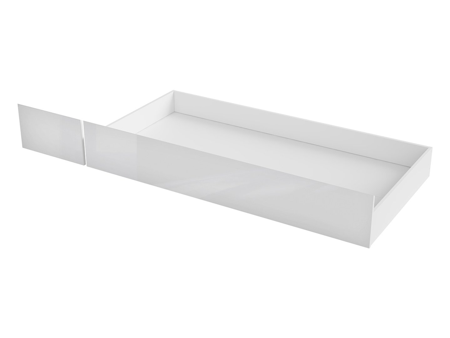 Gultas atvilktne LOZ/120/140 HOLTEN baltā/baltā spīdīgā krāsā — изображение 2