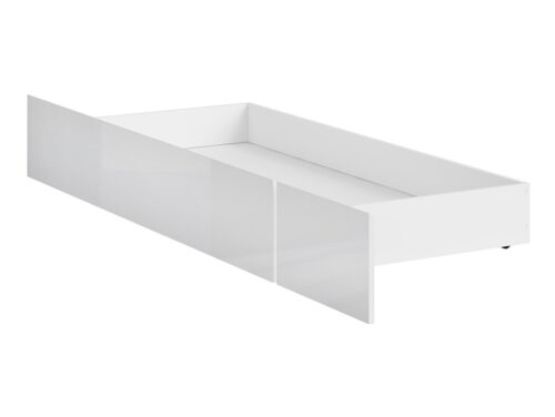 Gultas atvilktne LOZ/120/140 HOLTEN baltā/baltā spīdīgā krāsā