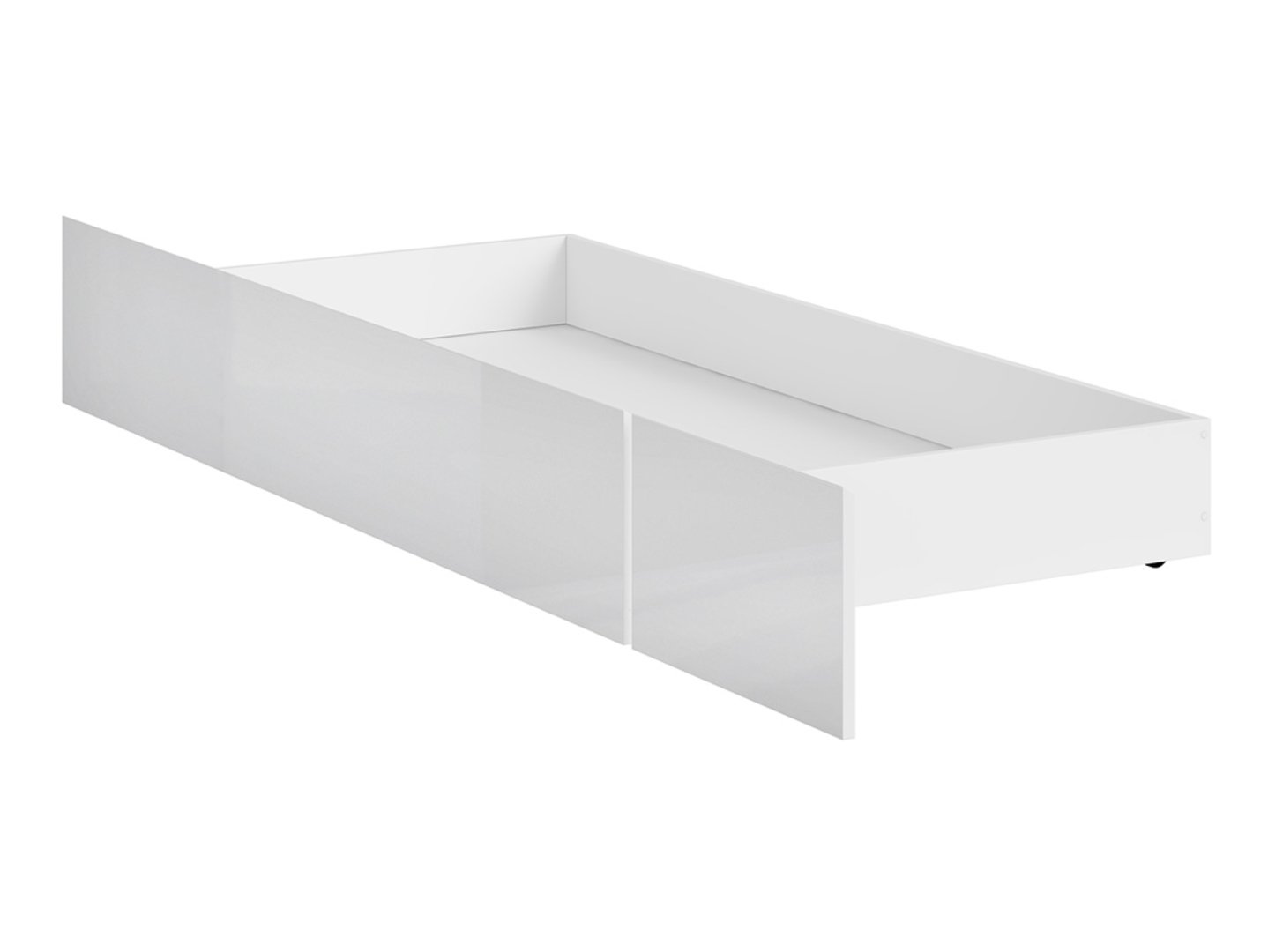 Gultas atvilktne LOZ/120/140 HOLTEN baltā/baltā spīdīgā krāsā
