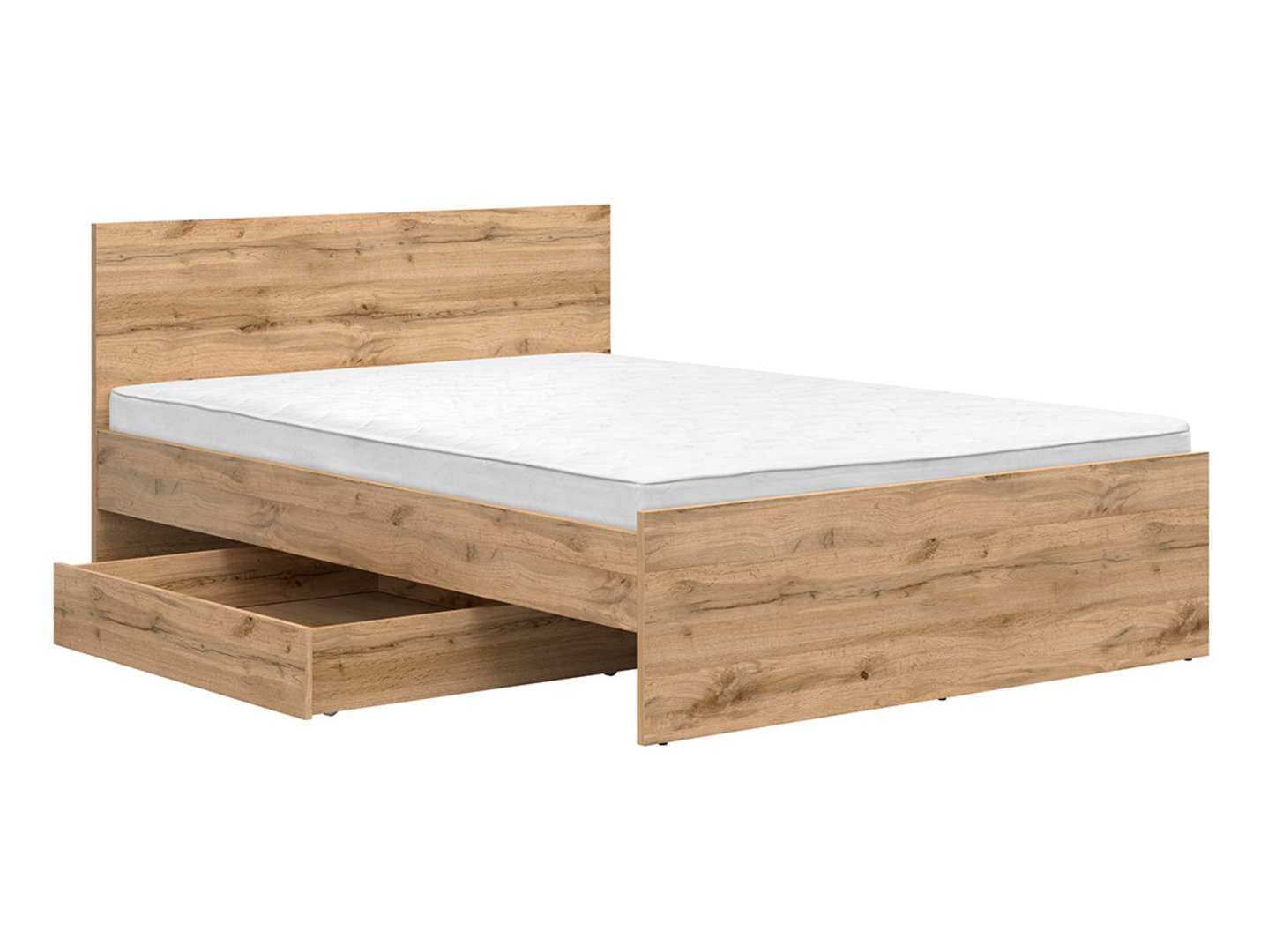 ZELE gultas atvilktne 90 cm, ozolkoka krāsā, wotan — 3 attēls