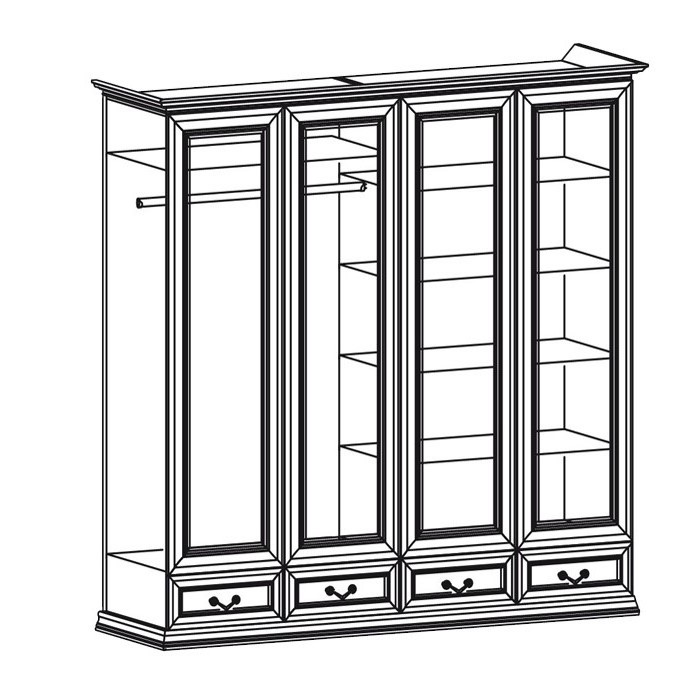 4 durvju skapis RAWENO R-4D — 2 attēls