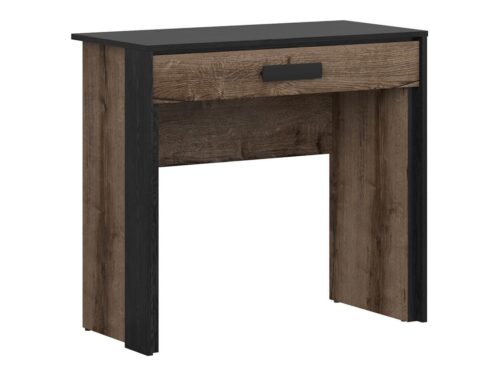 KASSEL tualetes galdiņš ar atvilktni, 85 cm, klostera ozols/melnais ozols