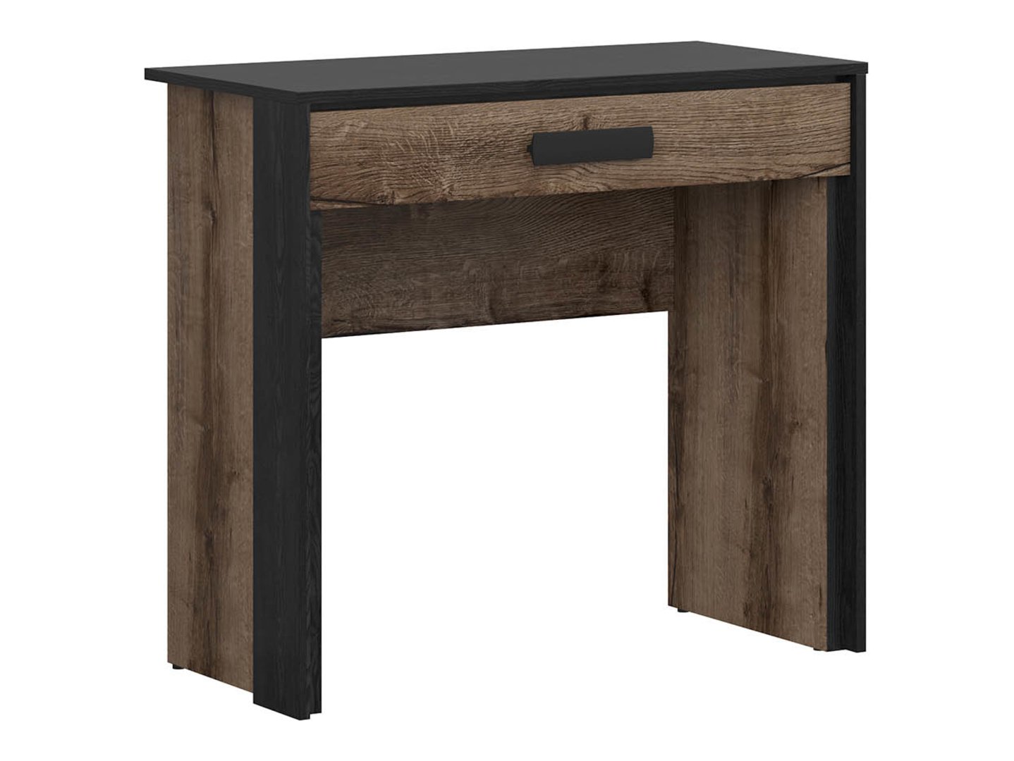 KASSEL tualetes galdiņš ar atvilktni, 85 cm, klostera ozols/melnais ozols