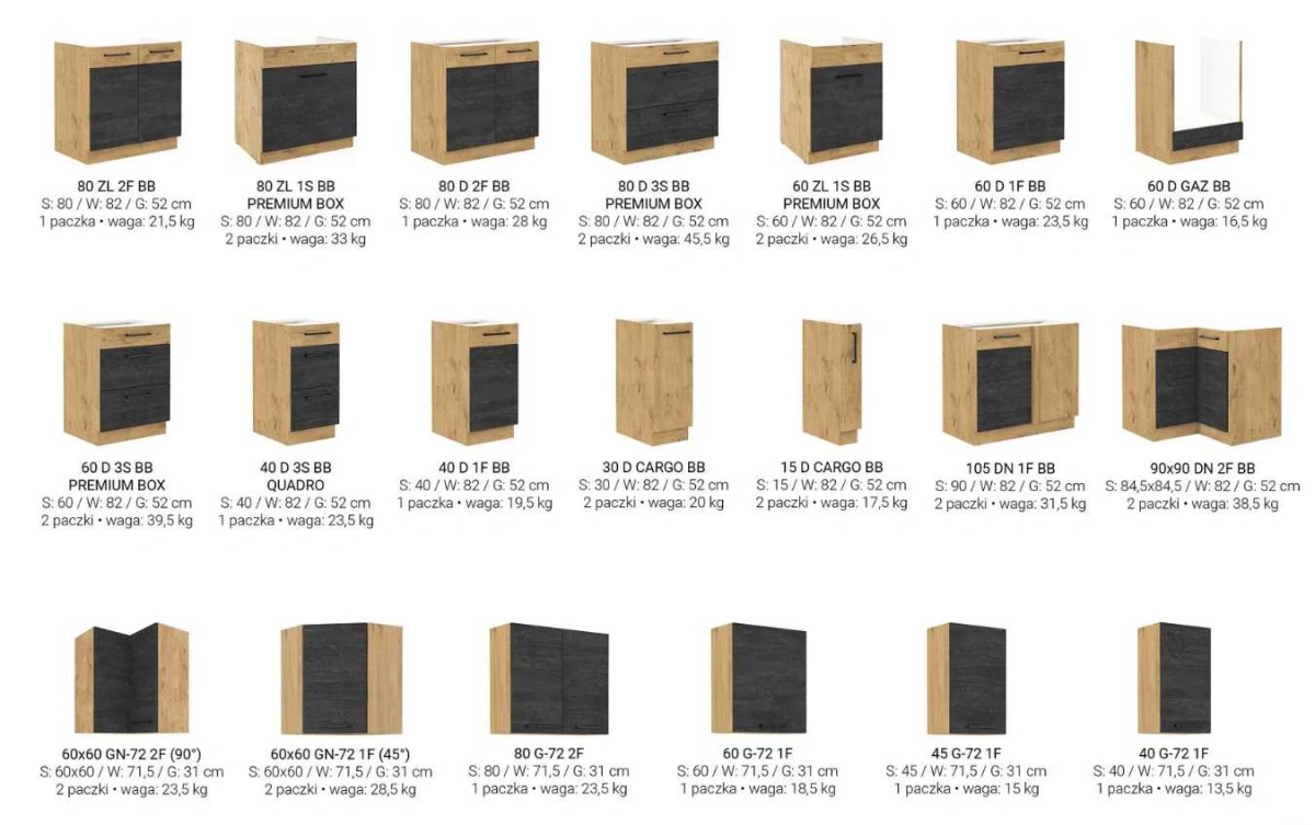 Virtuves mēbeļu komplekts, 260 cm Vigo Dark virtuve — изображение 6