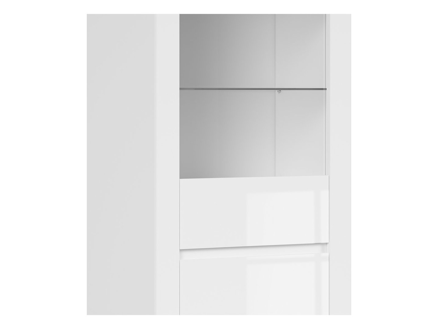 HOLTEN vitrīna skapis ar vienviru durvīm 68 cm baltā krāsā/Wotan ozolkoka krāsā — изображение 4