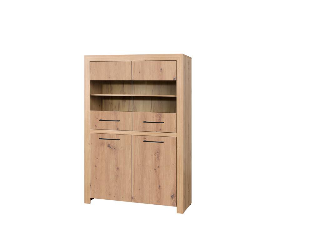 JANEZ Artisan zemais vitrīnas skapis / melns ADRK