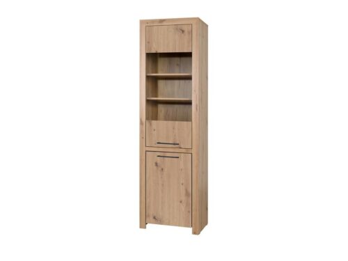 JANEZ Artisan augsts vitrīnas skapis/melns ADRK