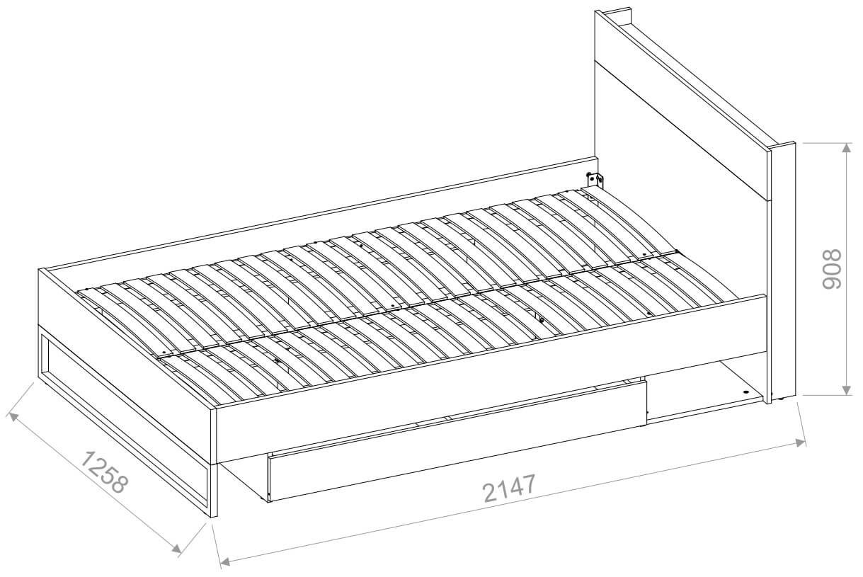 TEEN FLEX TF-17 gulta ar uzglabāšanas kasti | 120x200 — изображение 7