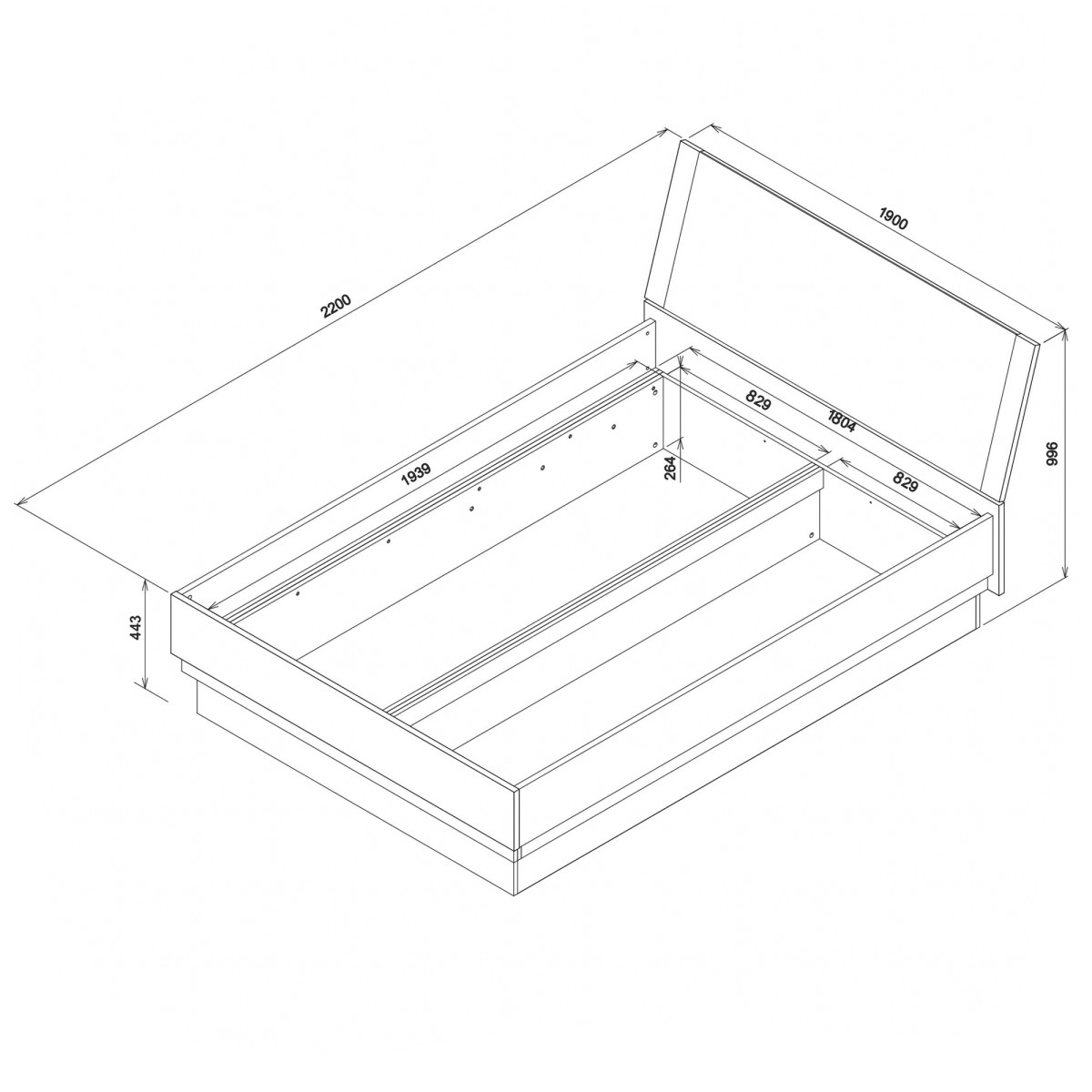 YORK Y18/180 GULTA BEZ GULTAS VEĻAS KASTES — 2 attēls