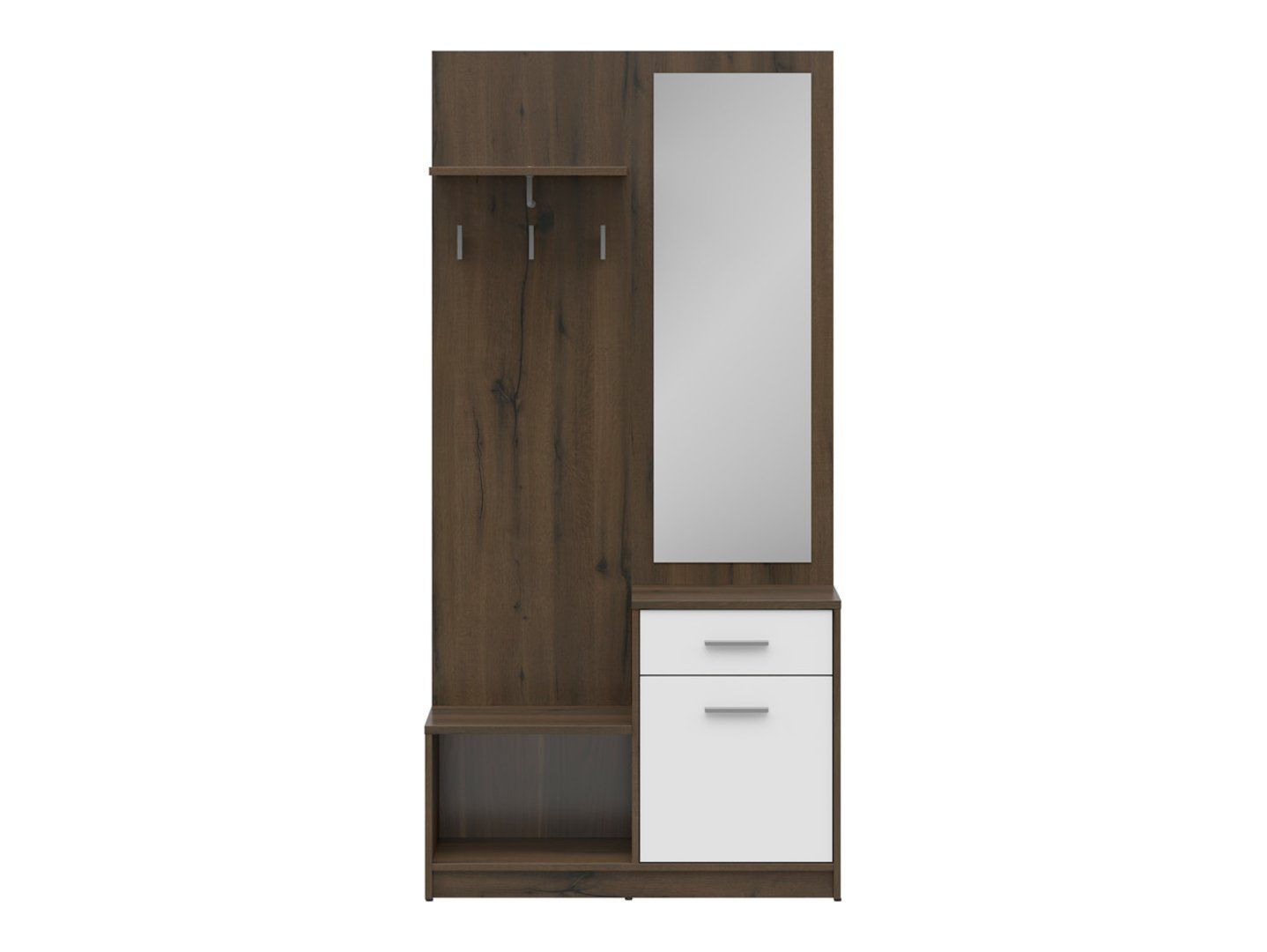 NEPO PLUS priekšnama komplekts 90 cm, cēls ozols/balts — 3 attēls