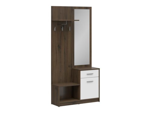 NEPO PLUS приекшнама комплект 90 см, cēls ozols/balts