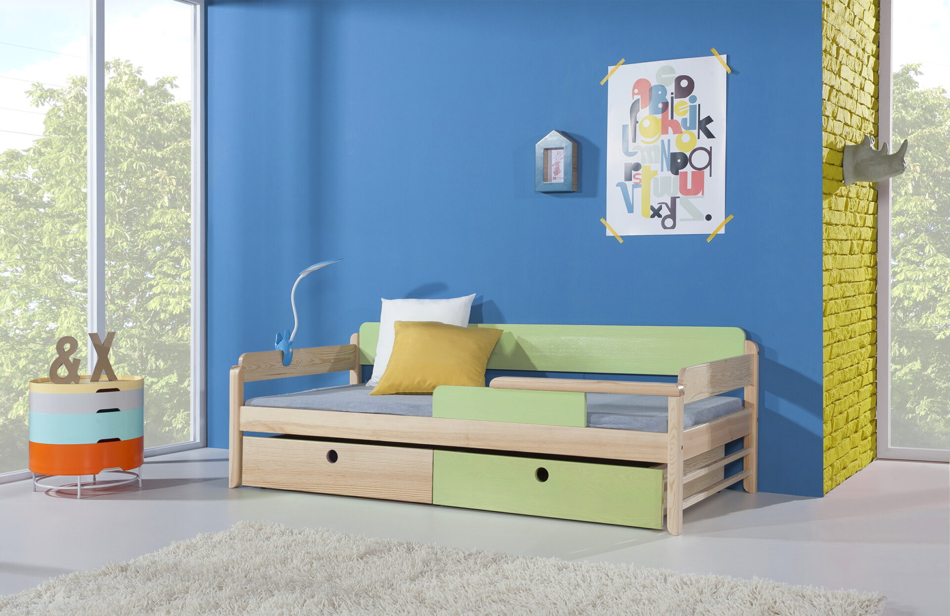 NATU I jauniešu saliekamā gulta 1–2 personām 80x181 cm