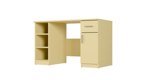 Bērnu rakstāmgalds ar plauktu un skapi 120×60 cm Wanilia – NELA