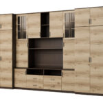 Sekcija SAWA 390 × 232 cm, Sonoma Ciemna / Grand Natural Oak