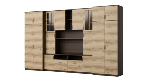 Sekcija SAWA 390 × 232 cm, Sonoma Ciemna / Grand Natural Oak