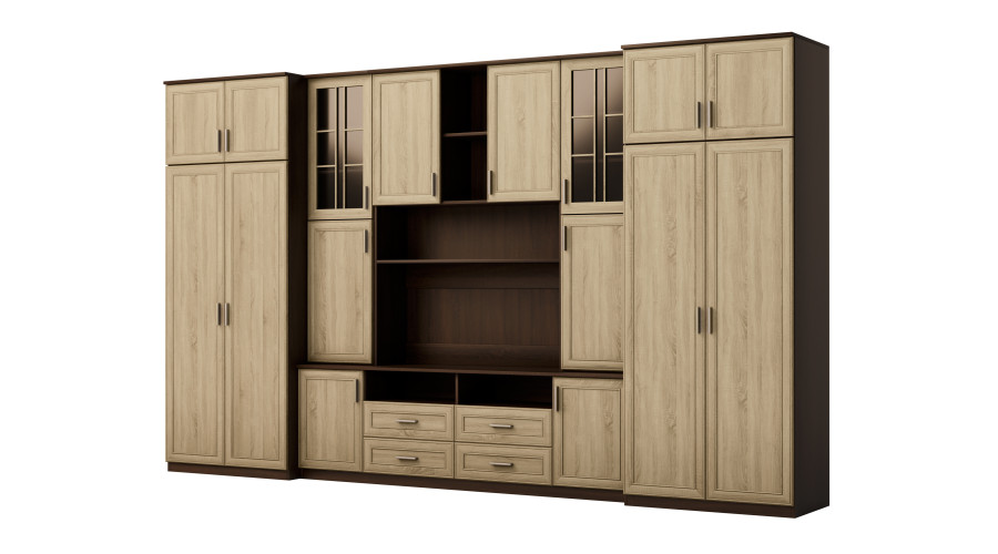 Секция SAWA 390 × 232 см Sonoma Ciemna / Sonoma Jasna