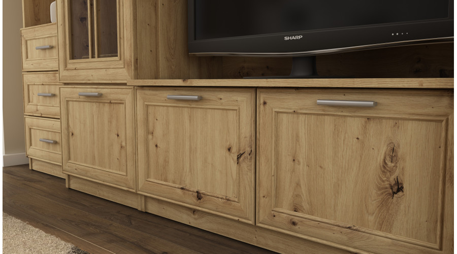 Sekcija MILO ar ietilpīgu garderobi un bāru 280 × 207 cm Dab Artisan — 4 attēls