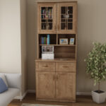 Daudzfunkcionāla kumode 80 cm, atvilktnes, skapīši, plaukti, balta, ozols, priede, Sonoma