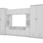 Sekcija TAIGA 370 × 210 cm, Biel