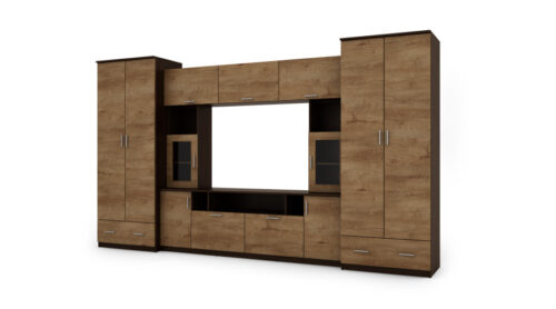 Sekcija TAIGA 370 × 210 cm Sonoma Ciemna / Dąb Lefkas