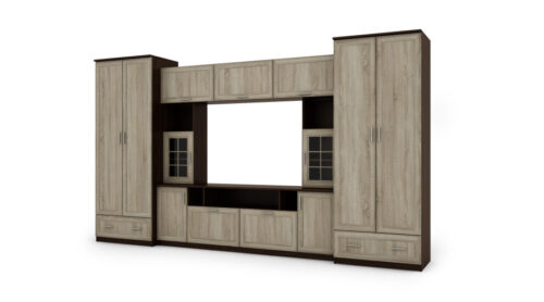 Sekcija TAIGA 370 × 210 cm Sonoma Ciemna / Sonoma Jasna