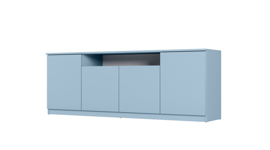 Moderna kumode ar TipOn sistēmu, 200 × 44 см, krīta zila – Luna