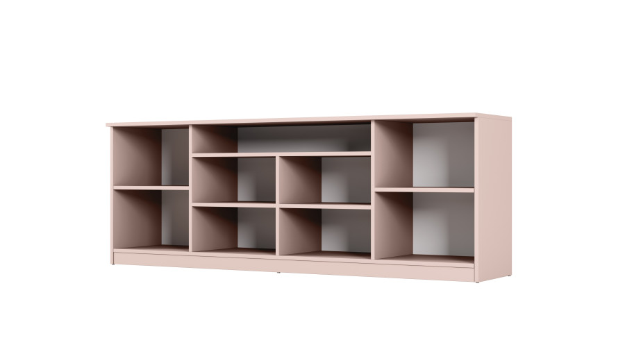 Moderna kumode ar TipOn sistēmu, 200 × 44 cm, rozā – Luna — 3 attēls