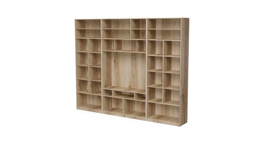 Sekcija VERO ar stikla vitrīnām 303 × 240 cm, Grand Natural koks — изображение 3
