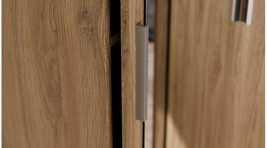 Modulārs stūra skapis 278 cm ar spoguļiem Carpenter Whiskey Oak - MAX Premium komplekts — изображение 4