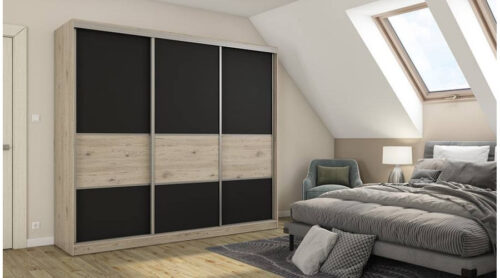 Skapis 3D/245 – izvelkami plaukti, atvilktnes, pakaramie sliedes