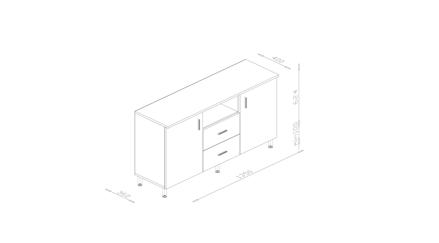 Mazs TV skapītis 135 cm televizoram — изображение 3