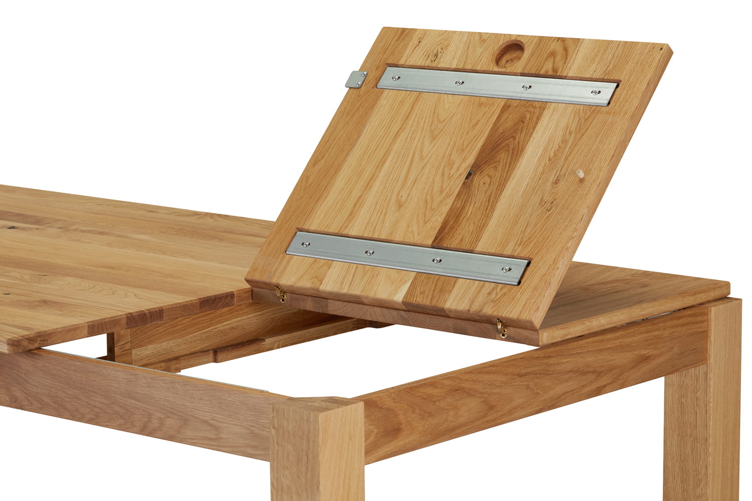 Izvelkams ozolkoka galds BORNHOLM 180(230)x90 — 5 attēls