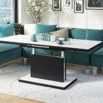 Galds transformeris ASTON 120/80 BIALY/CZARNY