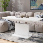 Galds transformeris ASTON MINI Z 110/70 Bialy Mat