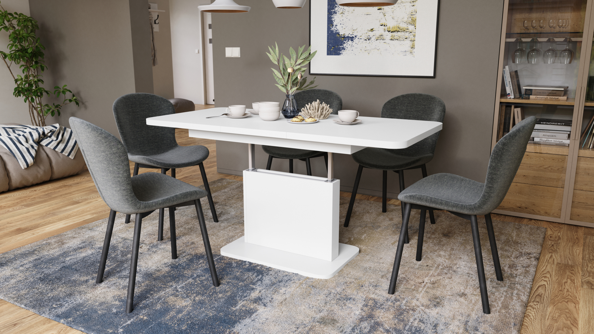 Galds transformeris ASTON MINI Z 110/70 Bialy Mat — изображение 7