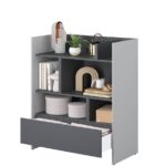 Lenart BED CONCEPT BC-25 Skapis szary/grafit